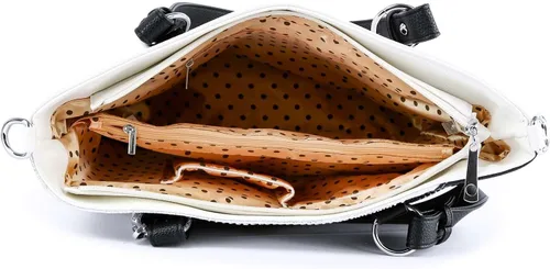 Vista 4 de Bolso de mano brillante grande de cuero para mujer, extra grande