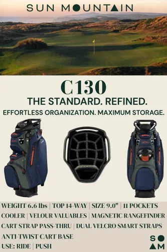 Vista 4 de Sun Mountain C130 - Bolsa de golf ligera para hombre, 14 direcciones, modelo 2026