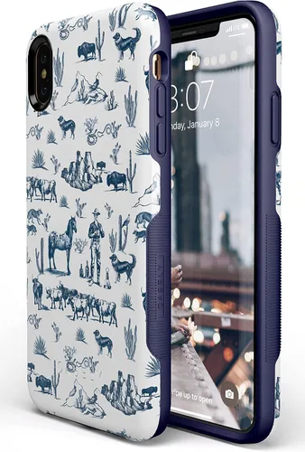 Vista 19 de Casely Funda para iPhone Xs Max Funda con estampado de festival (solo buenas vibraciones)
