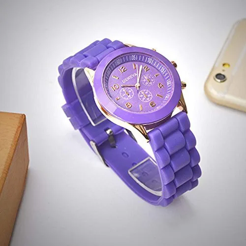 Vista 3 de CdyBox Reloj de pulsera unisex de silicona para mujer, de lujo, de cuarzo, para niña, niño, unisex