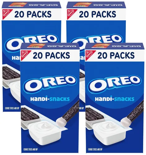 Vista 20 de Handi-Snacks OREO - Paquetes de bocadillos para salsa de galletas y creme, 20 paquetes de aperitivos