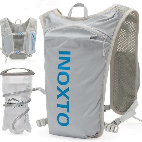 Vista 18 de INOXTO Running Hydration Vest Backpack,Lightweight Insulated Pack with 1.5L Water Bladder Bag Daypack for Hiking Trail Running Cycling Race Marathon