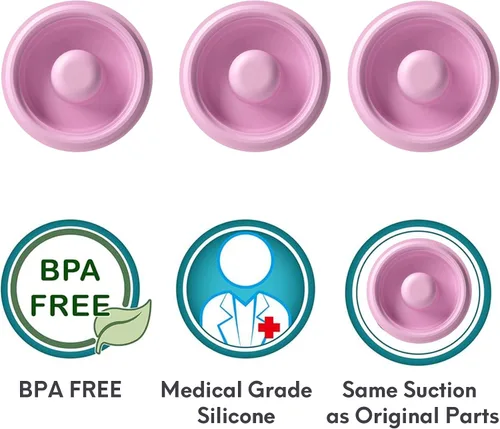 Vista 6 de Paquete de 3 sellos de bomba compatibles con extractor de leche Elvie Stride, diafragma Elvie Stride, membrana de silicona, para almacenamiento