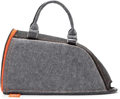 Vista 5 de Oliso TG1600 Pro Plus SmartIron de 1800 vatios con elevación automática y protector de suela de hierro de silicona Oliso Solemate (amarillo) + bolsa
