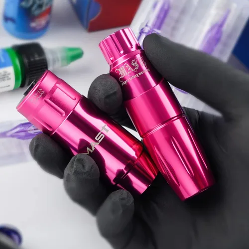 Vista 6 de Kit de bolígrafo de tatuaje Mast Tour, fuente de alimentación inalámbrica para tatuaje, kit de ametralladora de tatuaje, 20 agujas de tatuaje