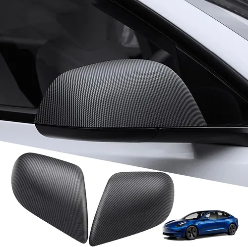 Vista 10 de YHCDSEA Cubierta protectora de espejo retrovisor para Tesla Model 3, accesorios exteriores para Tesla Model 3 2017-2026 (negro brillante)