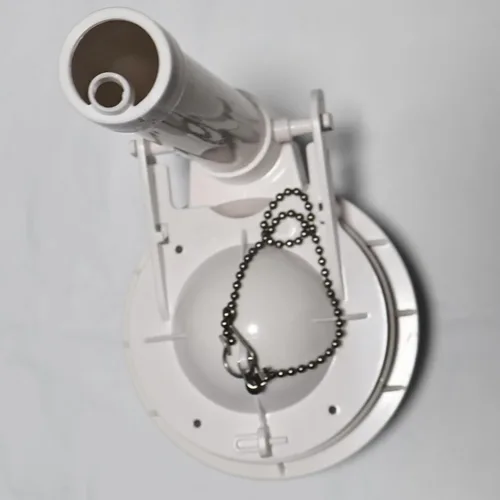 Vista 6 de Conjunto de válvula de descarga con aleta y cadena, compatible con el modelo de dos piezas de inodoro American Standard Cadet 3, se adapta al
