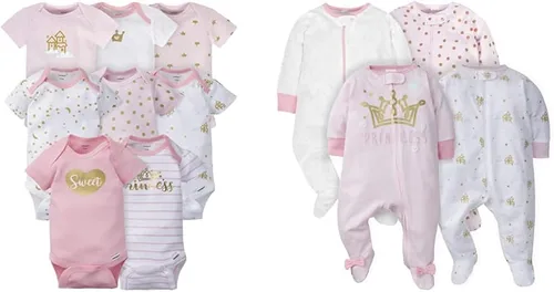 Vista 13 de Gerber Paquete de 8 mamelucos de manga corta y paquete de 4 ropa Sleep 'N Play Animales (Animals)