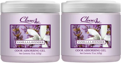 Vista 8 de Clear Air Gel absorbente de olores – Ambientador – Absorbe y elimina olores en baños, coches, barcos, caravanas y áreas de mascotas, hecho