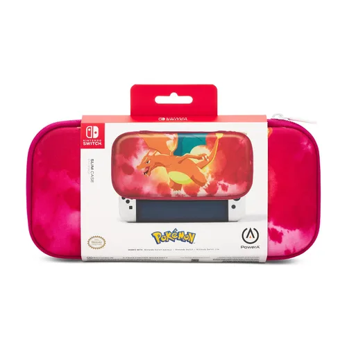 Vista 9 de PowerA Slim Case for Nintendo Switch Systems - Pokémon Tie Dye Charizard, Protective Case, Gaming Case, Console Case, Accessories, Storage