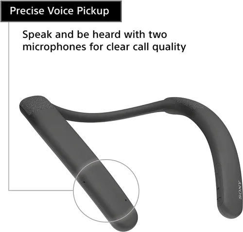 Vista 6 de Sony SRS-NB10 Altavoz Bluetooth con banda para el cuello inalámbrico, cómodo y ligero con tecnología para trabajar desde casa, micrófono