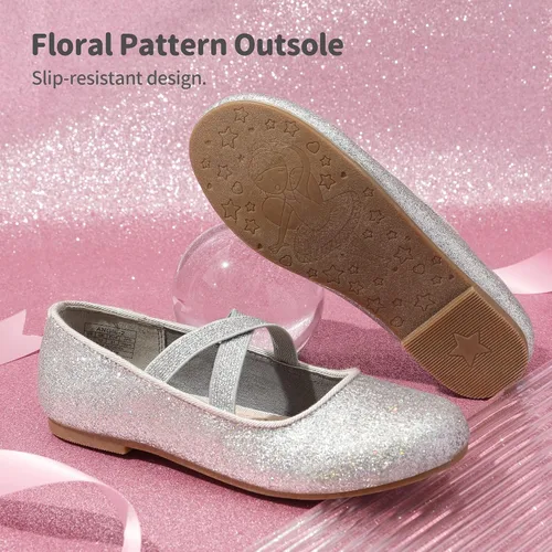 Vista 4 de DREAM PAIRS Zapatos de vestir de bailarina Mary Jane para niñas