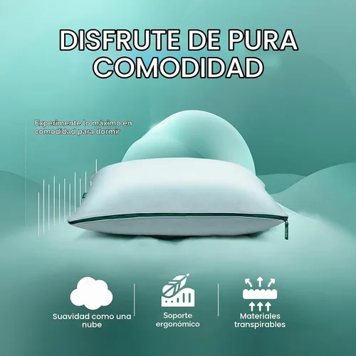 Vista 4 de Almohada ajustable de espuma viscoelástica Marlow