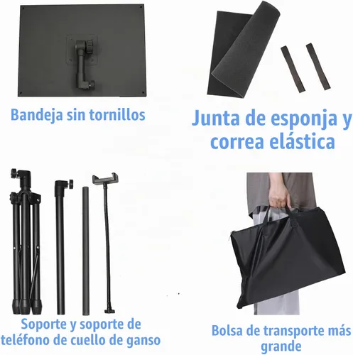 Vista 6 de Kereal Soporte de trípode para proyector de laptop, soporte de suelo portátil universal para equipos de DJ, oficina, escenario, estudio, podio