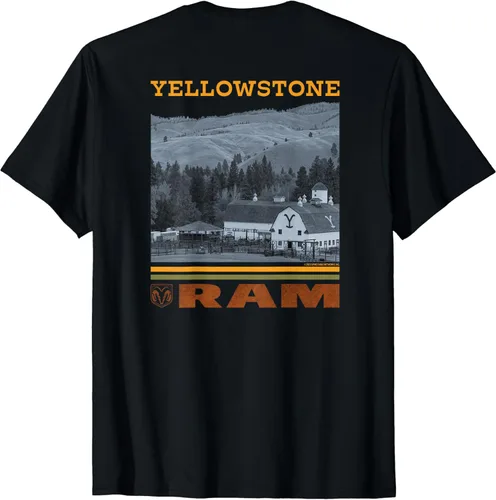 Vista 2 de Yellowstone x Ram Trucks Scenic Camiseta, Negro