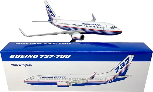 Vista 4 de Boeing Demo (81-04) 737-700 Escala 1:200 - Modelo de avión de plástico Snap-Fit - Réplica coleccionable de Boeing Aircraft Parte #ABO-73770H-001