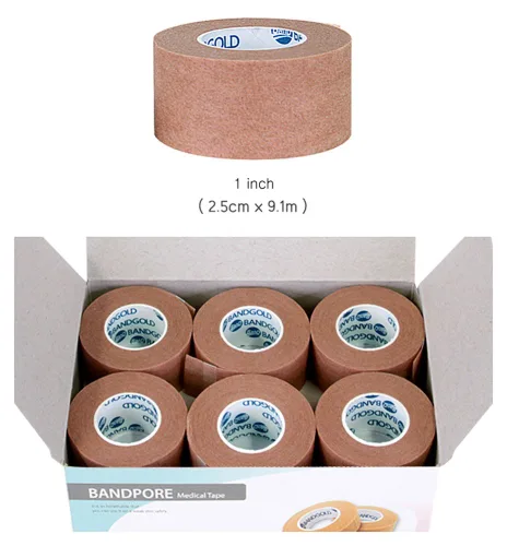 Vista 2 de BANDPORE Rollo de cinta de papel médico Micropore - 1" X 10yds (12 rollos por caja)