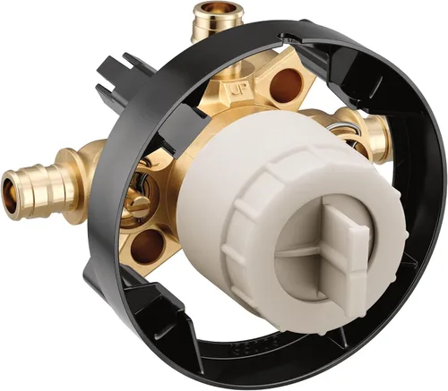 Vista 2 de Moen U130CXS M-CORE Válvula mezcladora de ducha de 3 puertos con conexiones PEX de expansión fría y topes