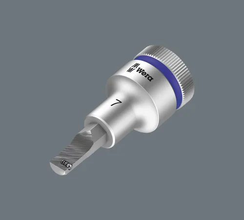 Vista 3 de WERA 05003386001 8740 A HF Zyklop Bit Socket con función de sujeción, 1/4" Drive, 3/16" x 1.102 in
