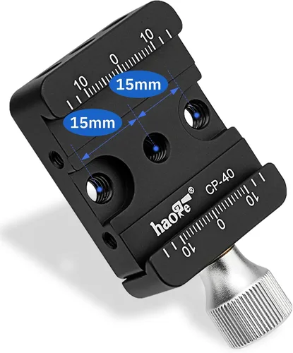Vista 8 de Haoge CP-40 DSLR y abrazadera de liberación rápida sin espejo para conversión estándar tipo Arca Elevar Elevar Elevar Compatible con DJI Ronin S/SC