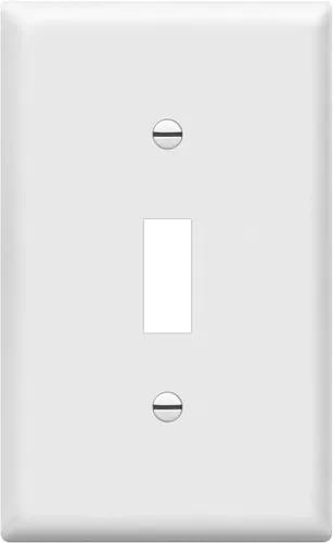 Vista 8 de ENERLITES - Placa de pared con interruptor de palanca sin tornillos, cubierta de interruptor de luz segura para niños, tamaño estándar de 1 gancho