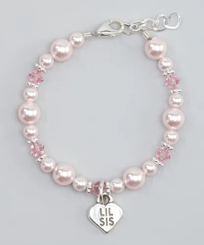 Vista 2 de Crystal Dream - Pulsera de perlas de imitación de Swarovski, color rosa