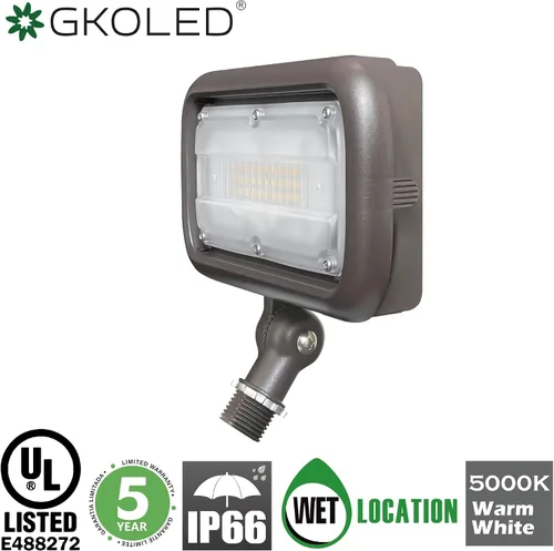 Vista 3 de LED FLOOD LIGHTS SERIES reflectores LED, GKOFD30W27V50KBDB77, 30.00watts, 120.00 volts