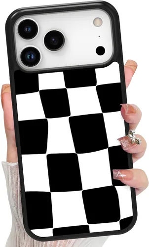Vista 130 de KANGHAR Compatible con iPhone 17 Pro Case Spot Pattern - Negro Mancha rosada negra