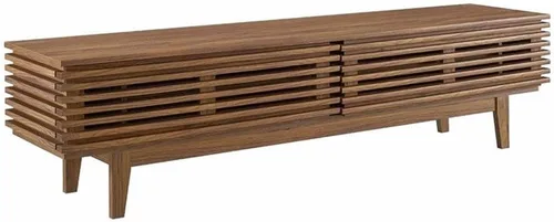 Vista 18 de Modway Render - Mueble moderno de mediados de siglo para mesa de bufé o TV de 160 cm, color nogal