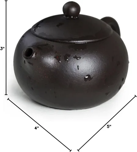 Vista 8 de Tetera china Yixing genuina arena negra Heijingang té Xishi ollas con cuerda 6oz mini