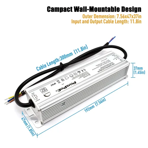 Vista 5 de Controlador LED regulable de 12 V, 50 W, transformador regulable Triac ELV/MLV compatible con interruptores de atenuación Lutron Leviton, fuente
