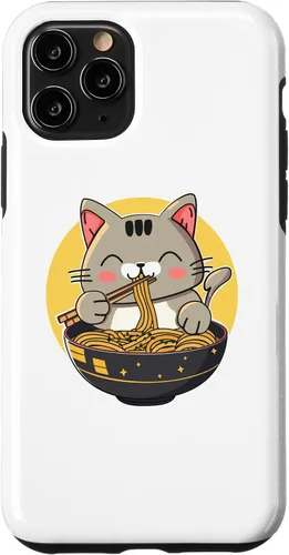 Vista 26 de Funda para iPhone 12/12 Pro Ramen Cat Kawaii Anime Merch Japonés Divertido Neko Noodle Bowl Case