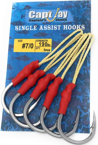 Vista 11 de Capt Jay - Ganchos de ayuda de pesca, Jigging Slow Fast Jigs Stinger Hook para bailar y pescar