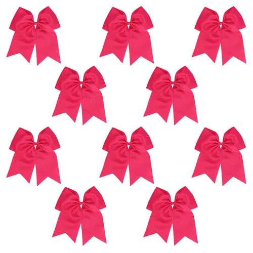 Vista 8 de Kenz Laurenz Lazos grandes para el pelo de 7 pulgadas, accesorios clásicos grandes para adolescentes, mujeres y niñas, animadoras de sóftbol