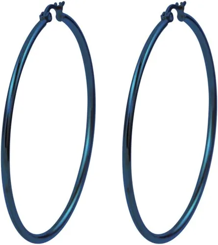 Vista 20 de Edforce - Aretes de acero inoxidable tipo argolla (20-60 mm de diámetro)