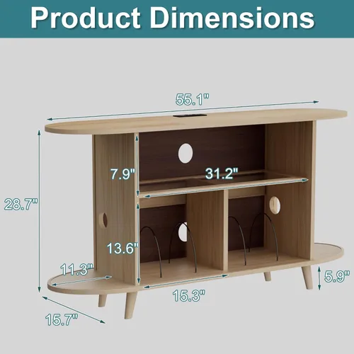 Vista 2 de Soporte para tocadiscos con almacenamiento de vinilo, soporte para tocadiscos con almacenamiento de discos, mesa de soporte para discos de vinilo