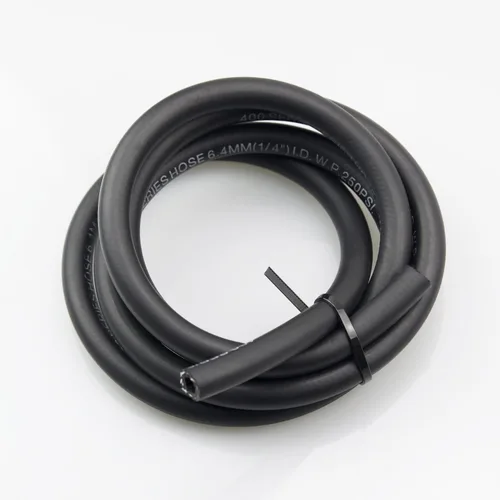 Vista 3 de Negro -4 AN NBR Manguera de combustible con conexión de empuje Compatible con sistema de combustible, E85, E10, aceites, etanol, lubricantes