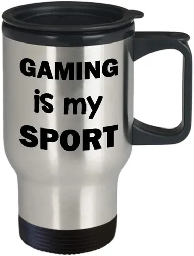Vista 2 de Idea de regalo de apreciación para diseñador de videojuegos – Gaming Is My Sport – divertido y bonito regalo de viaje taza de café aislado vaso