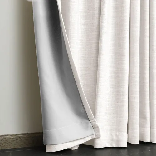 Vista 8 de Fcosie Cortinas opacas de lino de 50 pulgadas de ancho x 63 pulgadas de largo, paneles de cortina con ojales para sala de estar, dormitorio, baño