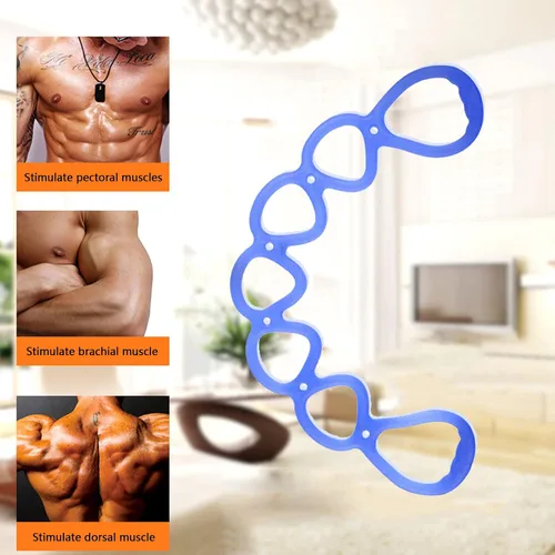 Vista 3 de Banda de ejercicio de resistencia elástica de 7 anillos, bandas de entrenamiento de BetterJonny para yoga, ejercicios de pies, piernas y brazos