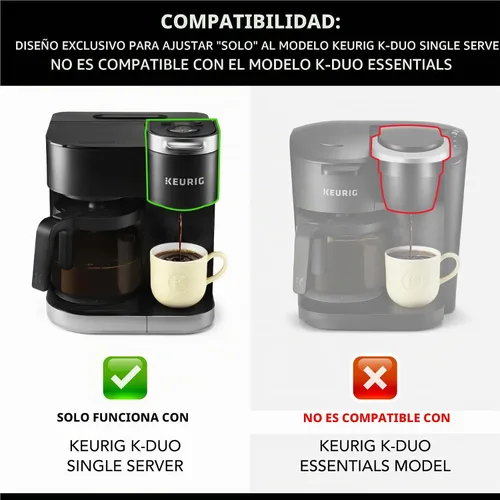 Vista 2 de Solo reemplazo de jarra de 12 tazas Compatible con Keurig K Duo de una sola porción Modelo 5100 No será compatible con la cafetera Keurig K Duo