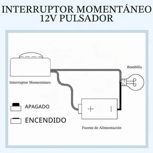 Vista 5 de LEIFIDE 4 Piezas Interruptor de Botón Momentáneo 12v 24v Interruptor de Botón Mini de Montaje en Superficie Fácil de Instalar Experimento