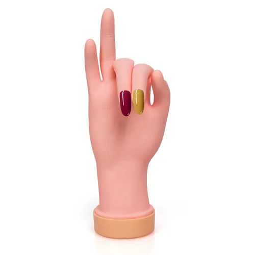 Vista 8 de krofaue Práctica de pie falso modelo 1 par flexible de silicona suave herramienta de manicura protésica para puntas de uñas entrenamiento de arte