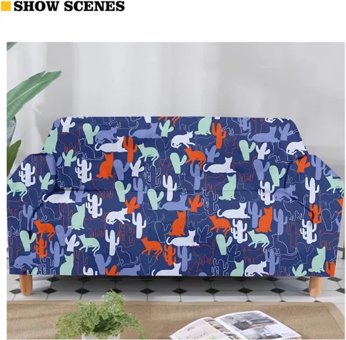 Vista 7 de ZOUTAIRONG Fundas elásticas para sofá con estampado de ramas de camuflaje 3D para sofá, funda para muebles de un solo cojín, decoración del hogar u