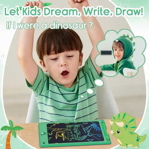 Vista 4 de FLUESTON Juguetes Tableta LCD de Escritura para Niños Pequeños, Juguetes para Niños y Niñas de 3, 4, 5, 6, 7, 8 Años, 8.8 Pulgadas, 1 Unidad en 1