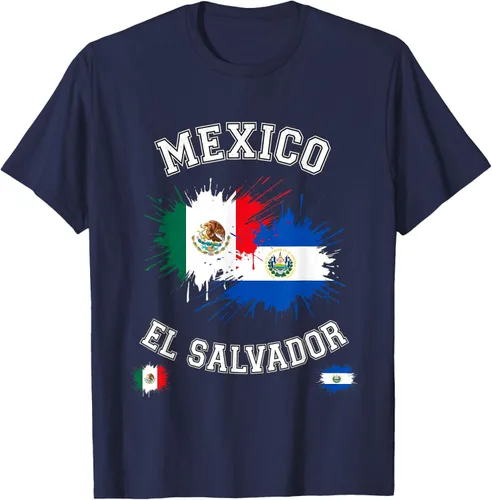 Vista 52 de Camiseta de recuerdo de la bandera vintage de El Salvador de México