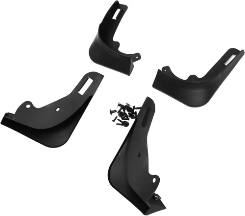 Vista 7 de FREEMOTOR802 Compatible con 2020-2023 Tesla Modelo Y guardabarros, PP negro delantero y trasero, protección contra salpicaduras, guardabarros