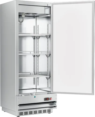 Vista 3 de KoolMore RIR-1D-SS12C Refrigerador comercial de acero inoxidable de entrada con una puerta de acceso para restaurante, café y almacenamiento