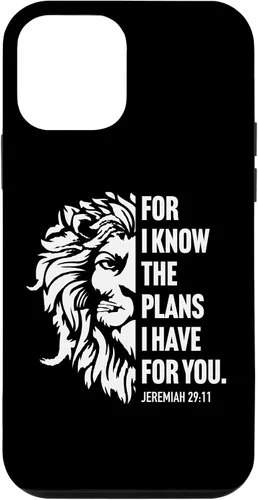 Vista 16 de Jeremiah 29:11 Christian Bible Verse Lion Graphic Case for iPhone 16