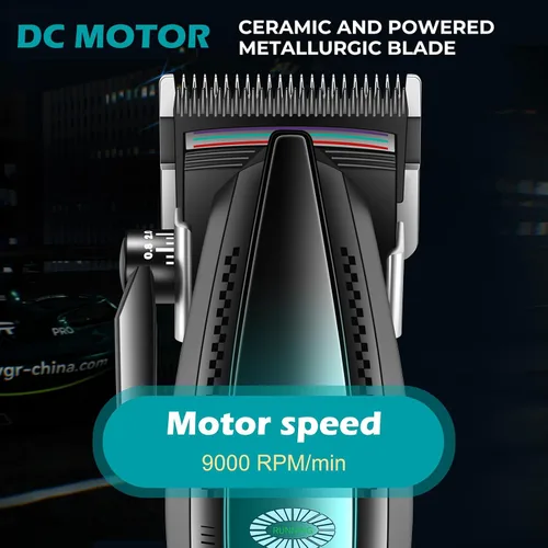 Vista 2 de VGR 270 cortapelos para hombres profesionales, de bajo ruido, inalámbrica, de alta velocidad, 9000 RPM, cuchilla de cerámica de decoloración fresca